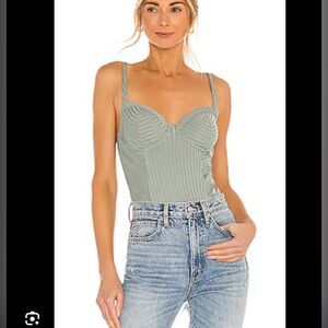 Women's Green Striped Top